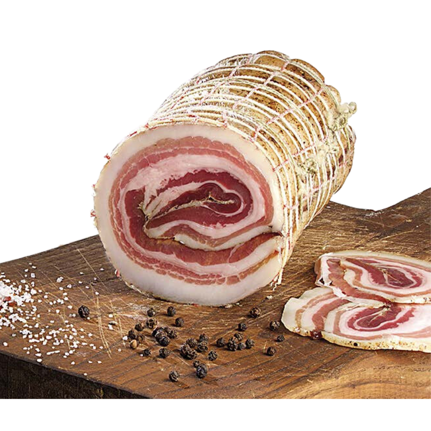 Pancetta Arrollada Pimienta Negra (Tocineta) - 100 % Cerdo